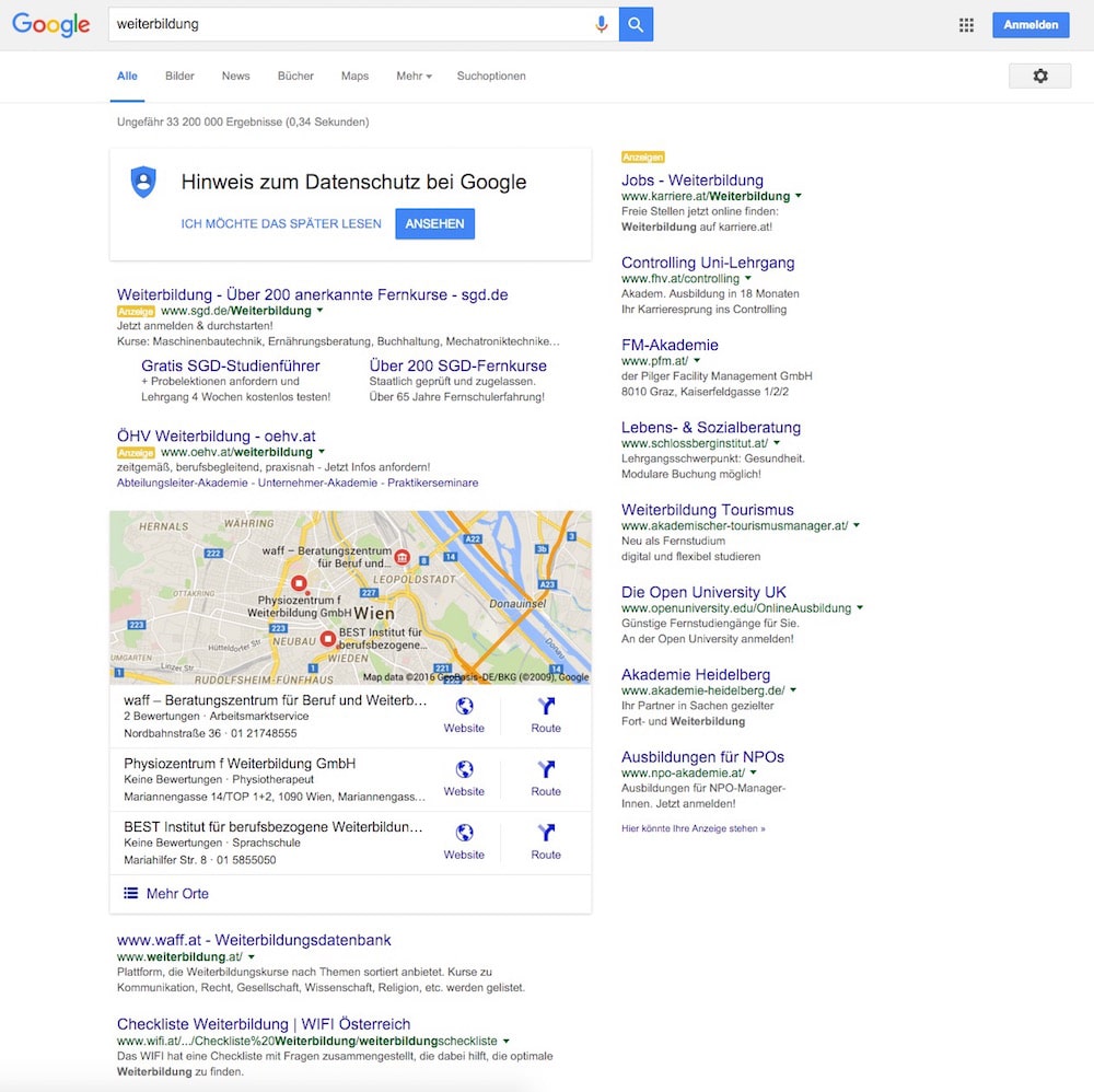 google-serp-weiterbildung-ausgeloggt